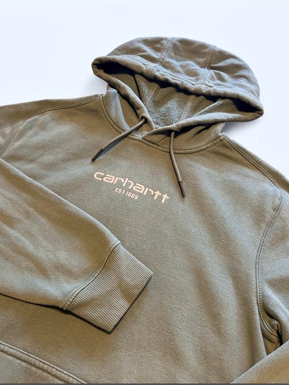 Carhartt Force Hoodie Olive Green Size Small